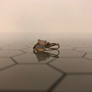 Delicate Blue Opal Gold Earrings